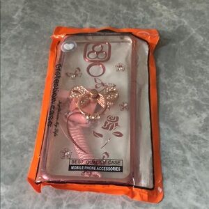 Rose Gold Phone Case with Ring Holder for moto G play 2021